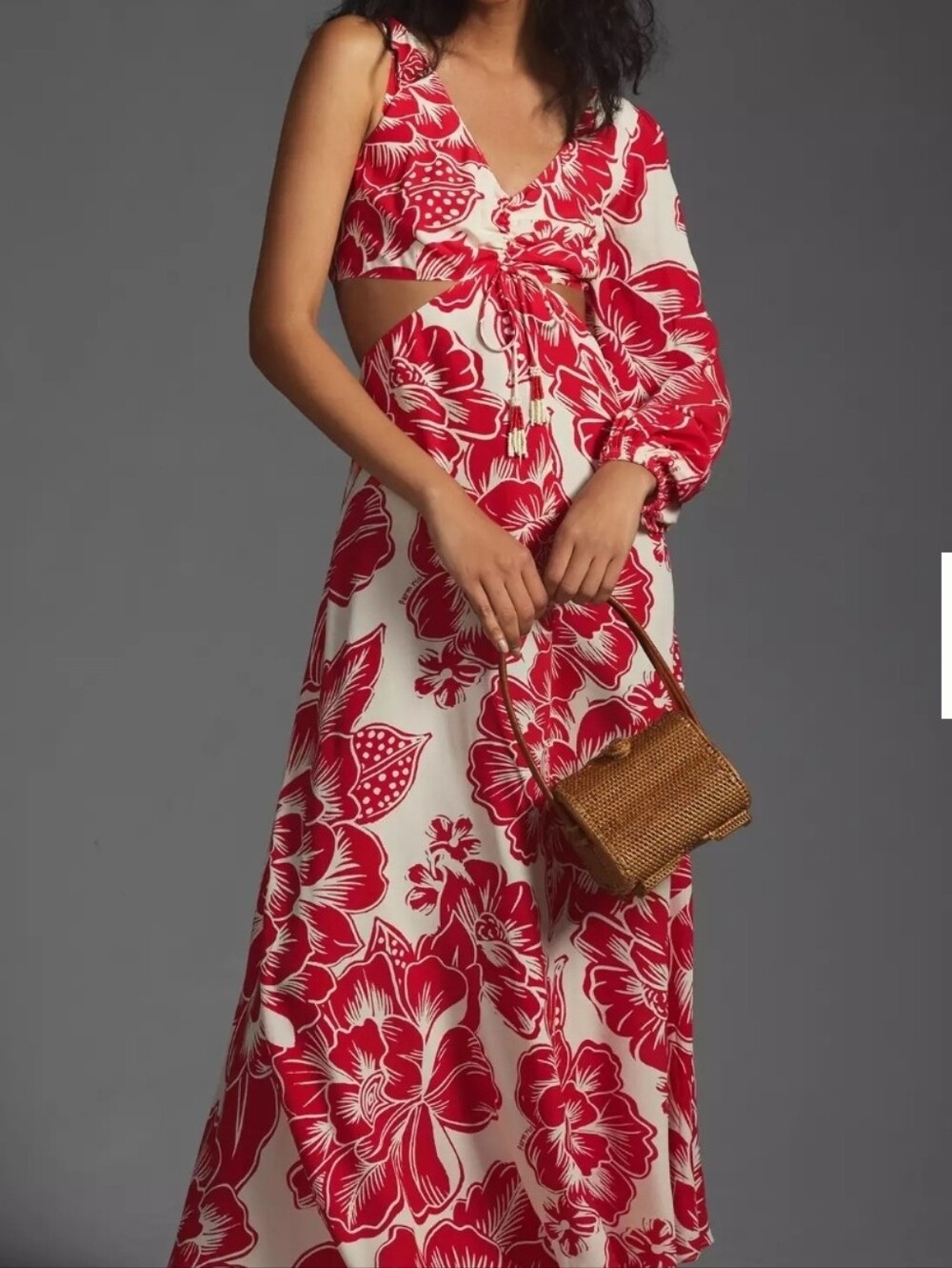 Anthropologie Farm Rio One-Shoulder Dress Size Large